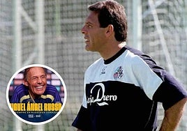 Miguel Angel Russo, en su etepa en la UD Salamanca, y a la izquierda, en el anuncio de Boca Juniors de su muerte este miércoles.