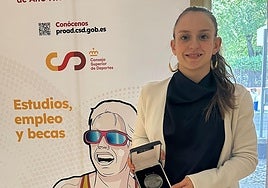 La salmantina Marta García, con su reconocimiento en el CSD.