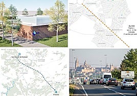 Tramo de llegada de la carretera de Alba a Salamanca.