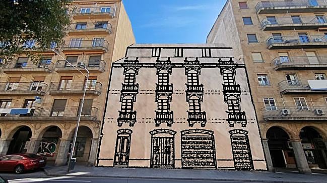 Imagen antes - La galería de soportales que soñó la calle más monumental de Salamanca se hace realidad un siglo después