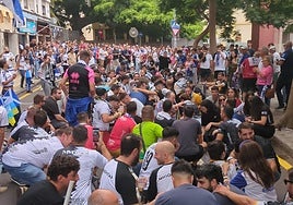 La afición de Unionistas en Tenerife