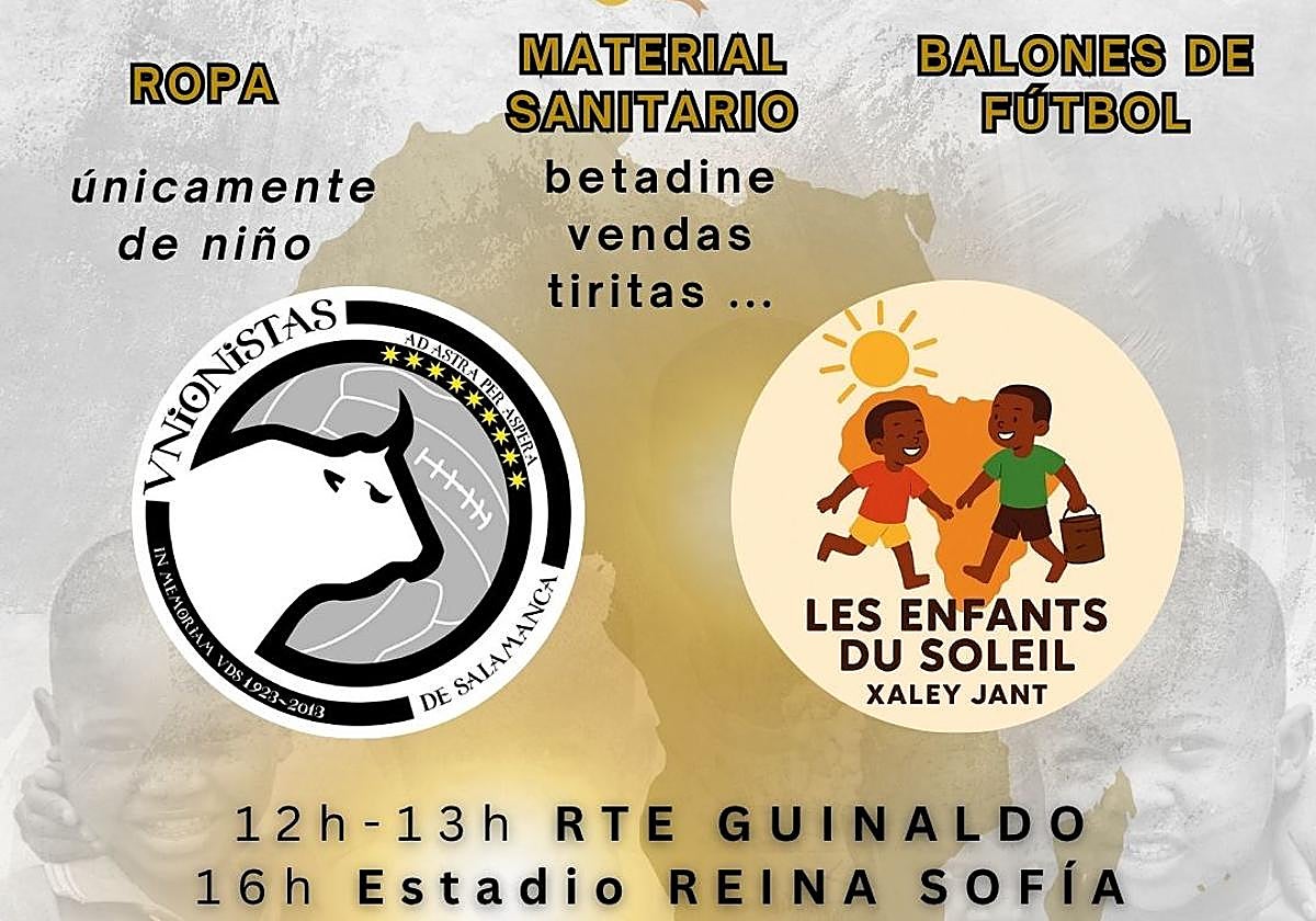 Unionistas organiza una recogida solidaria para los niños de Senegal en el próximo partido
