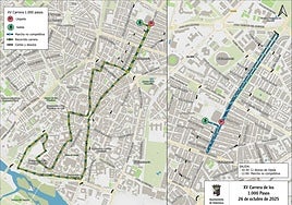 Las calles de Salamanca que permanecerán cortadas este domingo por la carrera de los 1.000 pasos