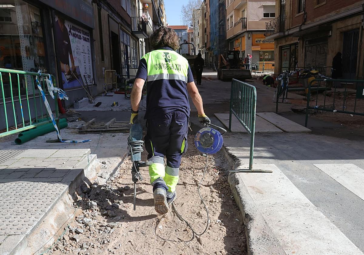 Imagen de archivo de obras en Salamanca.