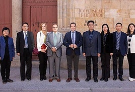 Representantes de la USAL y de la Shandong Jianzhu University.