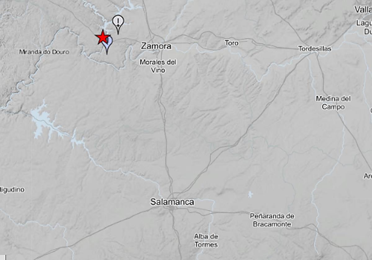 Lugar de los dos terremotos en Zamora, próximas a la provincia de Salamanca.