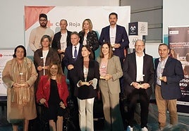 Participantes en el acto de reconocimiento a las empresas de la provincia por parte de Cruz Roja.