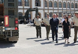 Cuartel de Ingenieros de Salamanca durante una visita a las instalaciones de la Ministra de Defensa.