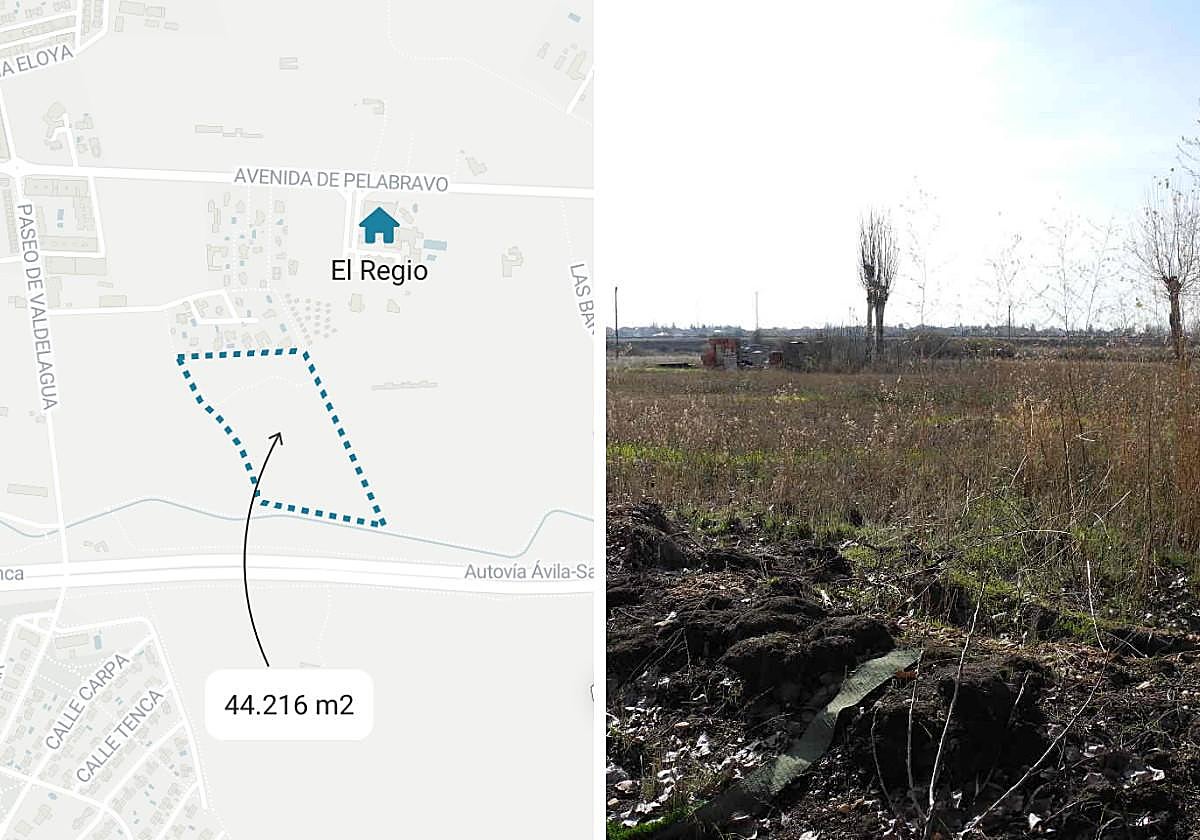 Localización y aspecto del solar en venta.