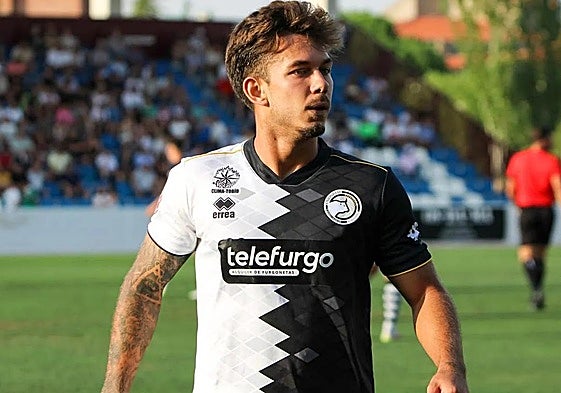 Palmero, con la camiseta de Unionistas.