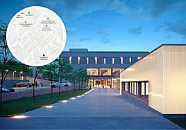 Localización de todos los centros del campus de La Platina y futura facultad de Agrarias.