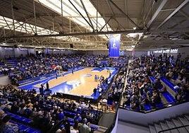 Goteras en el Würzburg Silvia Domínguez minutos antes de comenzar el partido