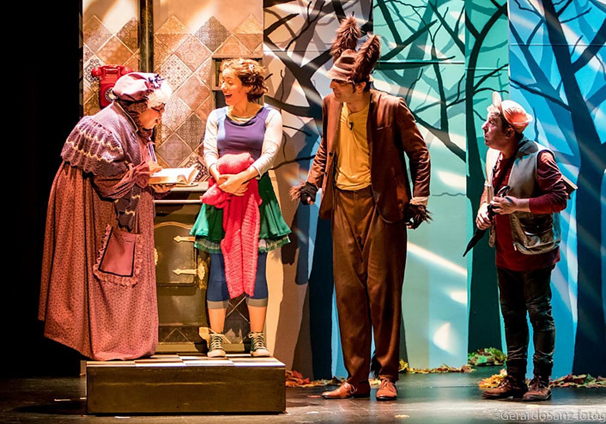 Una imagen de la obra Caperucita.