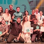 Algunos de los premiados durante la gala final.