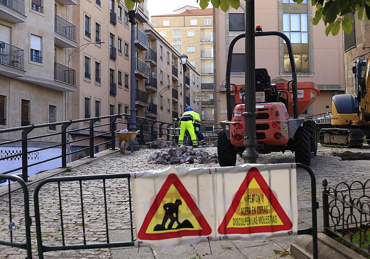 Obras en la plaza San Cristóbal