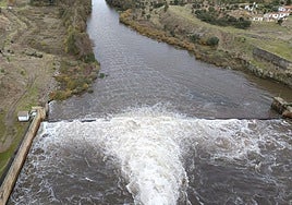 Embalse de Santa Teresa en Salamanca este lunes.