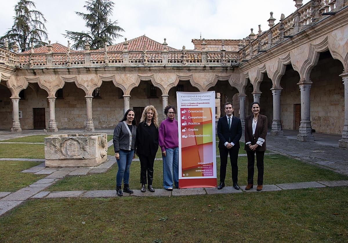 Participantes en la presentación de la XXIII Feria de Empleo de la Universidad de Salamanca.