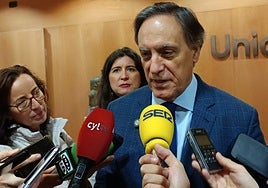 El alcalde de Salamanca, Carlos García Carbayo, en un acto esta mañana.