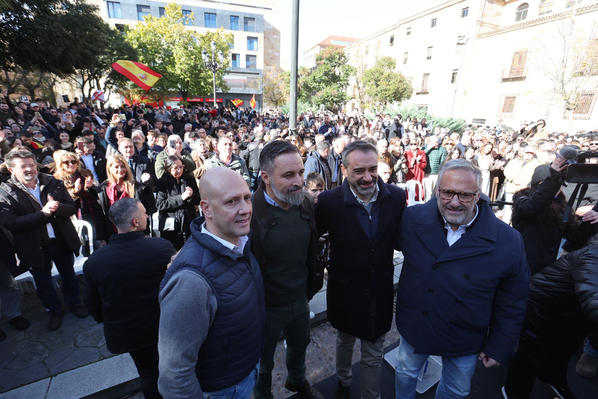 El acto de Santiago Abascal, líder de Vox, en Salamanca, en imágenes