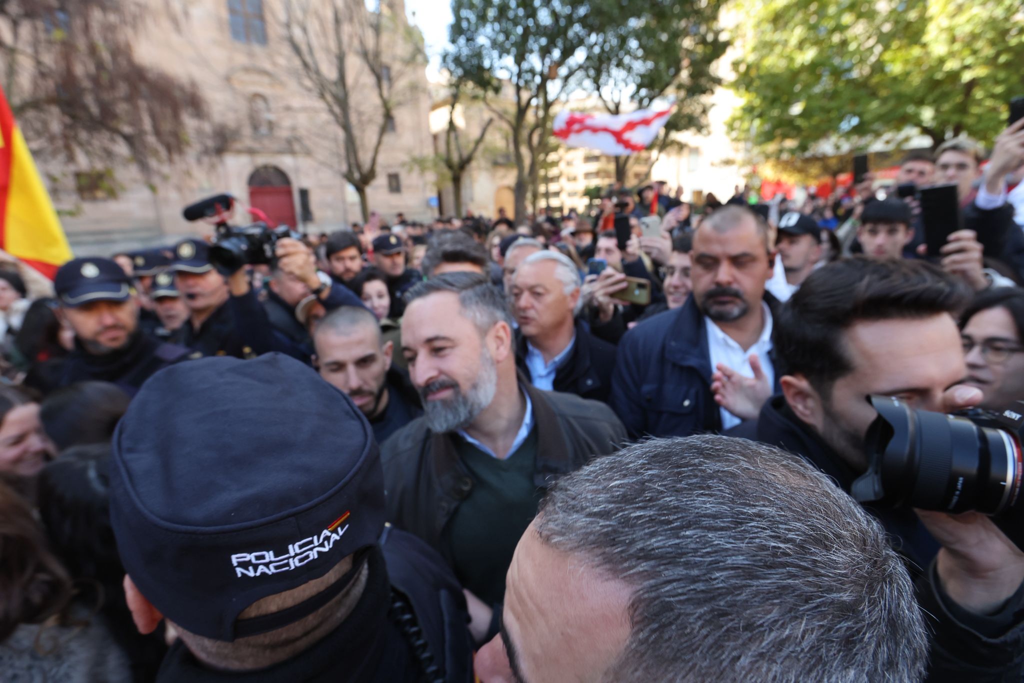 El acto de Santiago Abascal, líder de Vox, en Salamanca, en imágenes