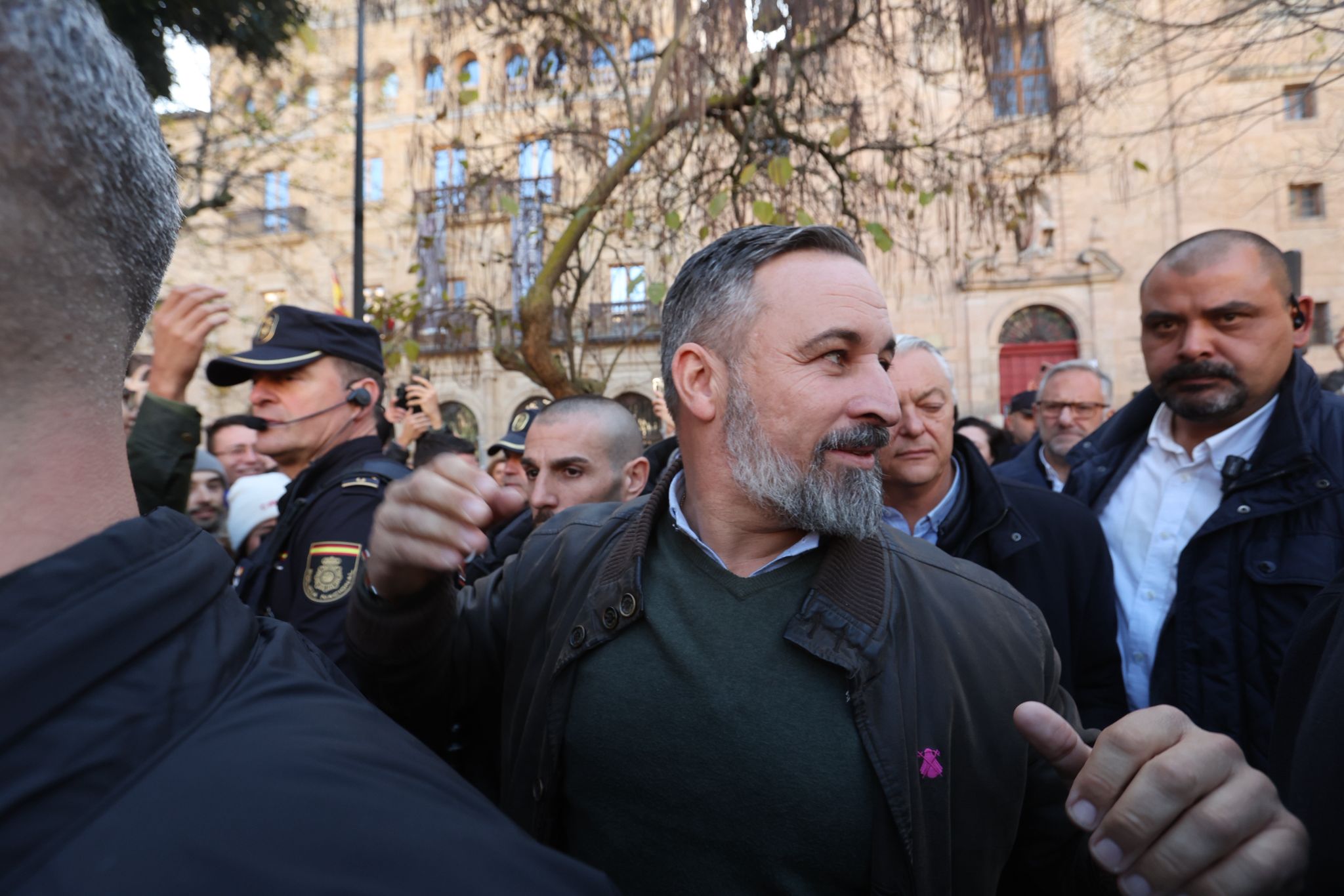 El acto de Santiago Abascal, líder de Vox, en Salamanca, en imágenes