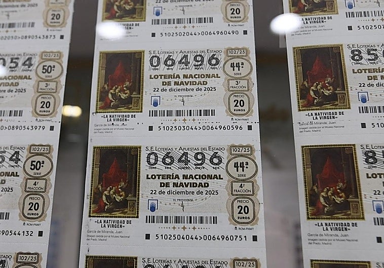 Imagen de varios décimos de la Lotería Nacional de Navidad.