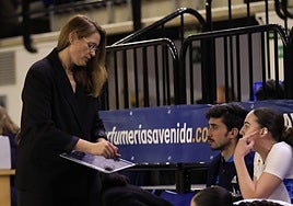 Anna Montañana, durante el partido ante el Neptunas