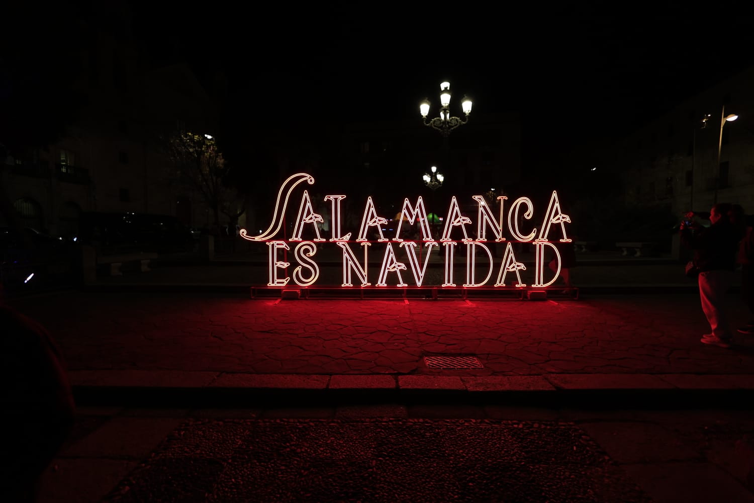 La Navidad ya deslumbra en Salamanca con luces, árbol y videomapping