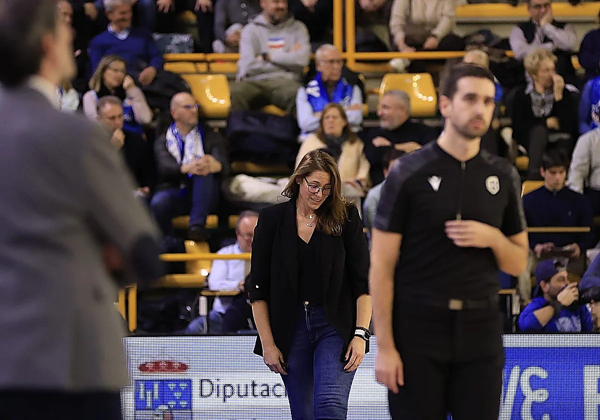Anna Montañana, durante un partido de Perfumerías Avenida en el pabellón Silvia Domínguez