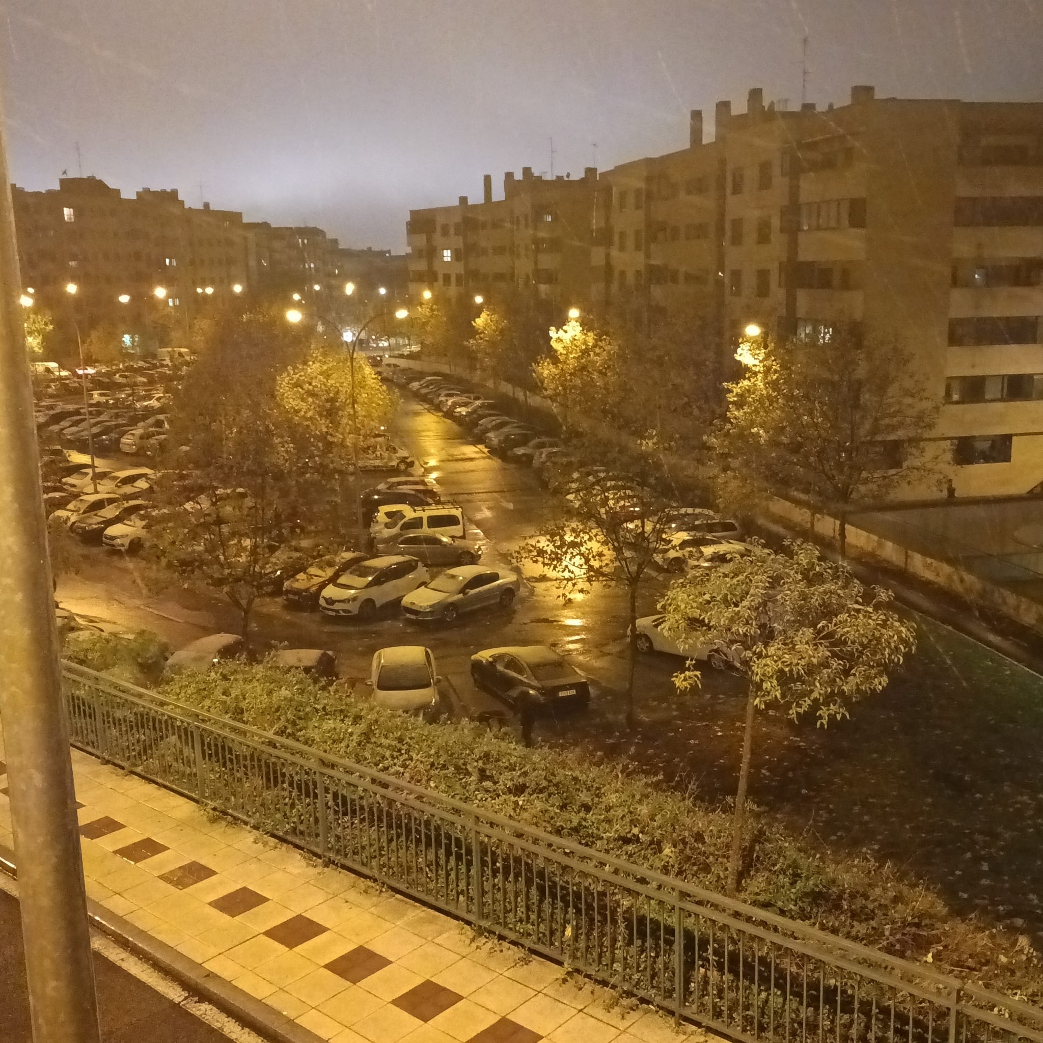 Una fuerte nevada en Salamanca sorprende a la capital y la cubre con gruesos copos