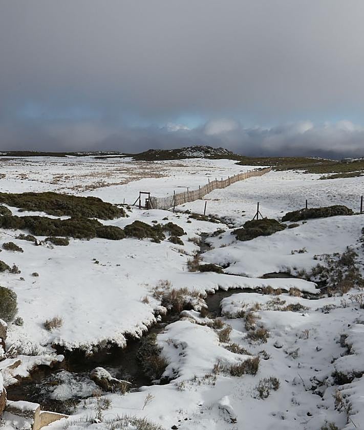 Imagen secundaria 2 - Máquinas pisapistas, uno de los cañones de nieve y parte del dominio esquiable.