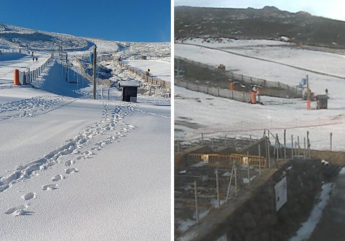Aspecto de las pistas de debutantes el jueves y el de este sábado.