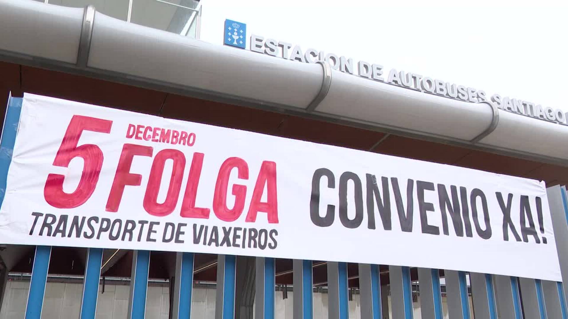 Seguimiento "total" de huelga de transporte que deja a cientos de viajeros sin bus en A Coruña