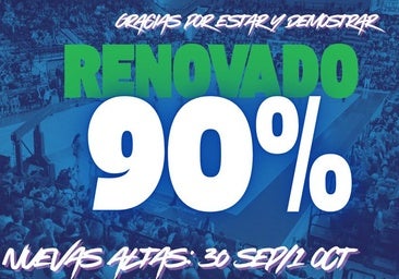 Anuncio del alto porcentaje de renovaciones