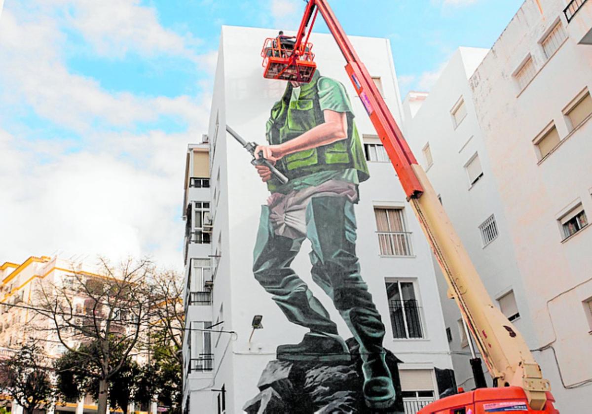 Wandbild im Viertel Isabel Simón.