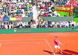 Alcaraz feierte 2022 im Puente Romano sein Davis-Cup-Debüt.