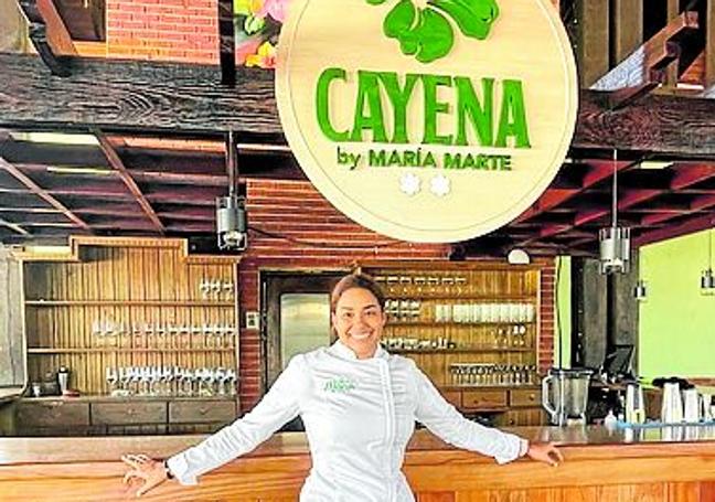María in ihrem Restaurant Cayena.