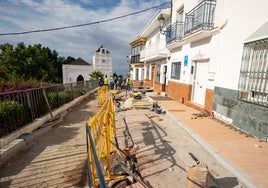 Bild der Arbeiten in der Calle Cristo.