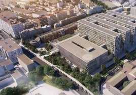 Computersimulation des neuen Krankenhauses auf dem Gelände hinter dem Hospital Civil.