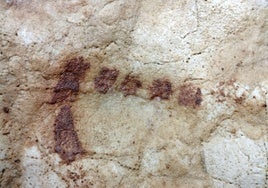 Paläolithische Fingerabdrücke in den Höhlen von Rincón de la Victoria.