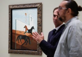 Das surrealistsiche 'Le dimanche o Rut Marin' ist Vorlage für das Plakat der Ausstellung von Óscar Domínguez im MPM.