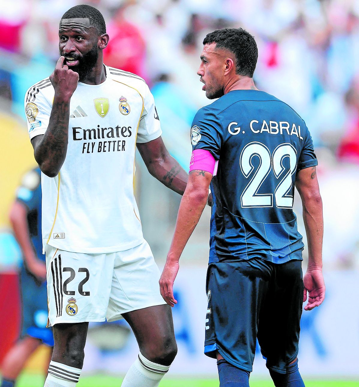 Der deutsche Nationalspieler Rüdiger hatte mit Cabral eine wahrscheinlich folgenreiche Auseinandersetzung.