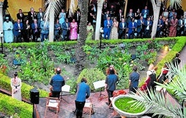Eröffnungszeremonie des Gipfels am Montag im Palacio de las Dueñas in Sevilla