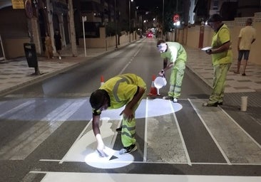 Die Arbeiten werden nachts durchgeführt.