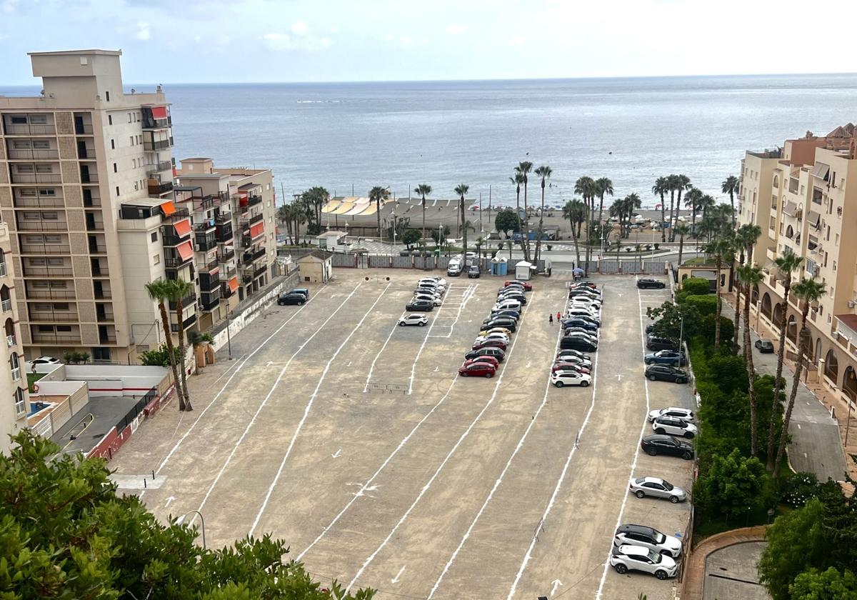 Der neue Parkplatz auf dem Grundstück, auf dem sich der Ferienkomplex Turismo Tropical befand.
