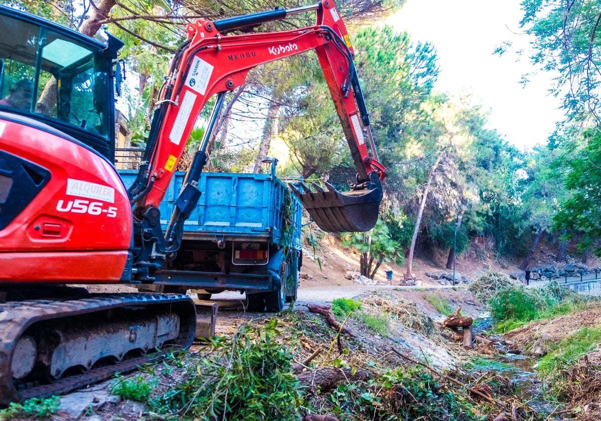 Säuberung im Arroyo Guadalpín in Marbella.