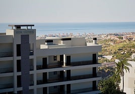 Virtuelle Nachbildung des Wohnprojekts vor dem Stadtzentrum von Torrox.