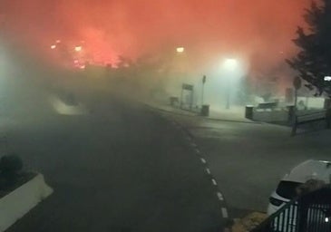 Einer der Brände in der Gemeinde Teba.