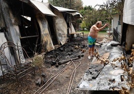 Eines der vom Feuer betroffenen Gebiete in Tarifa.