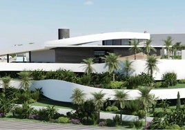 Virtuelle Nachbildung des künftigen Parkhauses mit 847 Stellplätzen in Nerja.